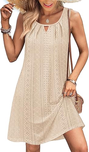 Women’s Sleeveless Beach Vacation Sundress with Pockets – Summer Coverup (S-2XL)